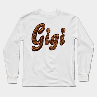 leopard print for Grandma grandmother nana mimi Nan the best gift for Gigi Long Sleeve T-Shirt